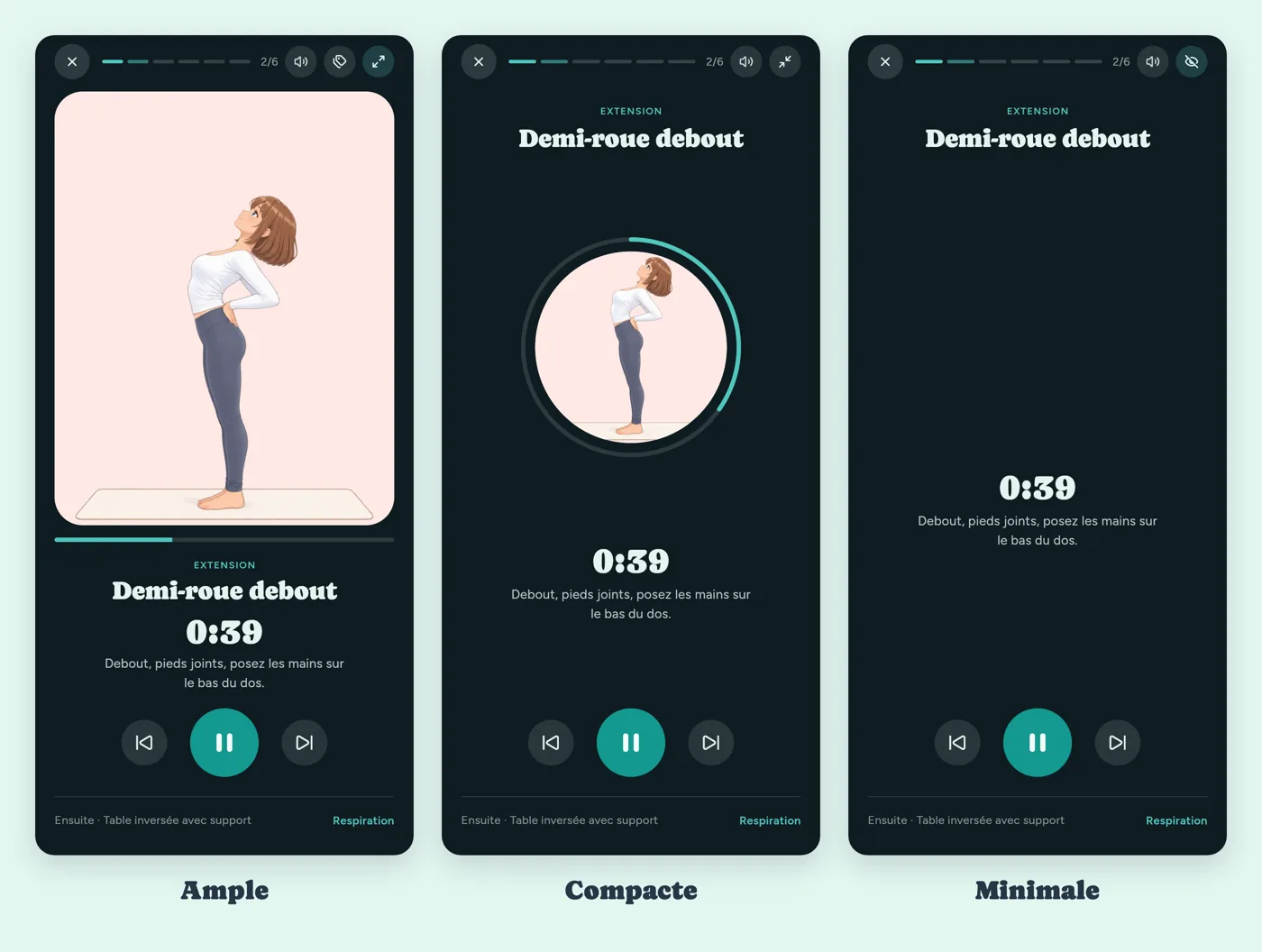 Les trois vues du lecteur : ample, compacte, minimale